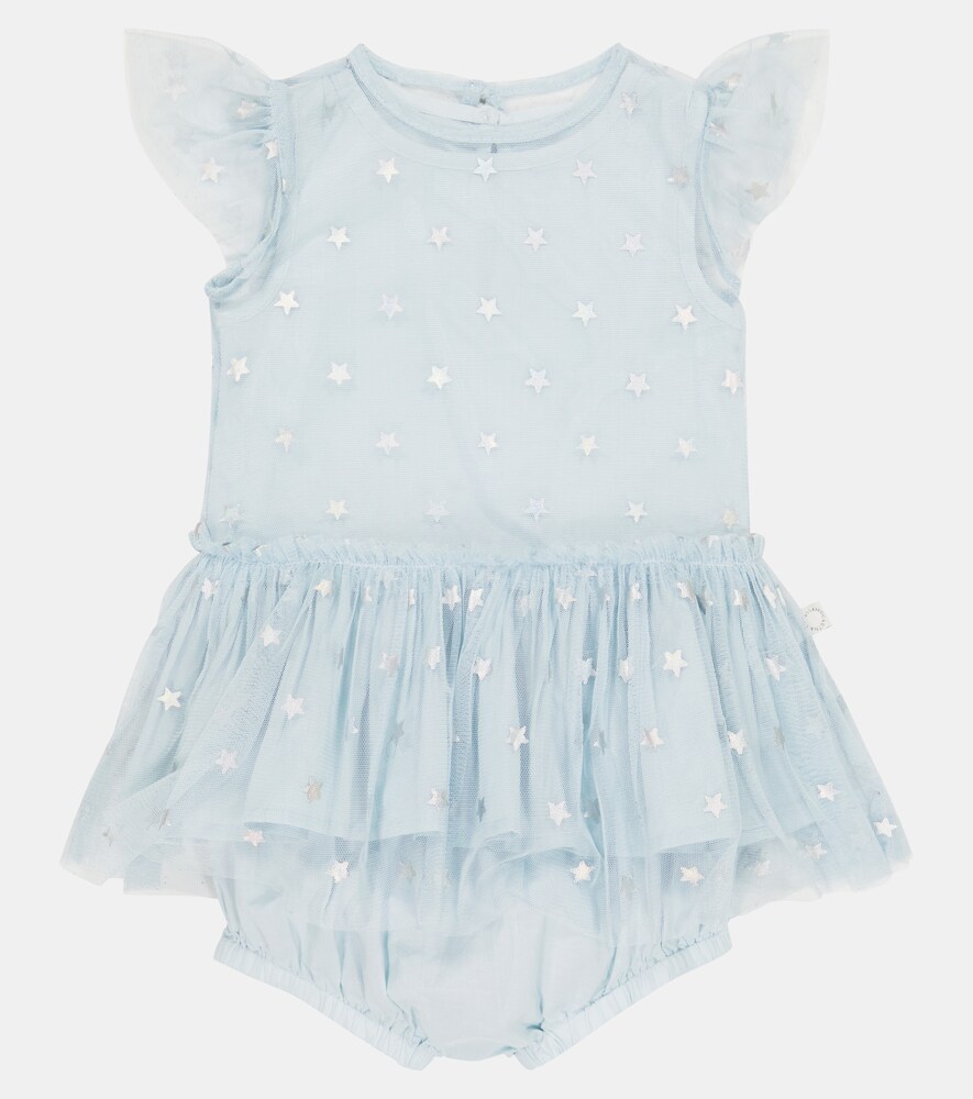 Baby tulle dress and cotton bloomers