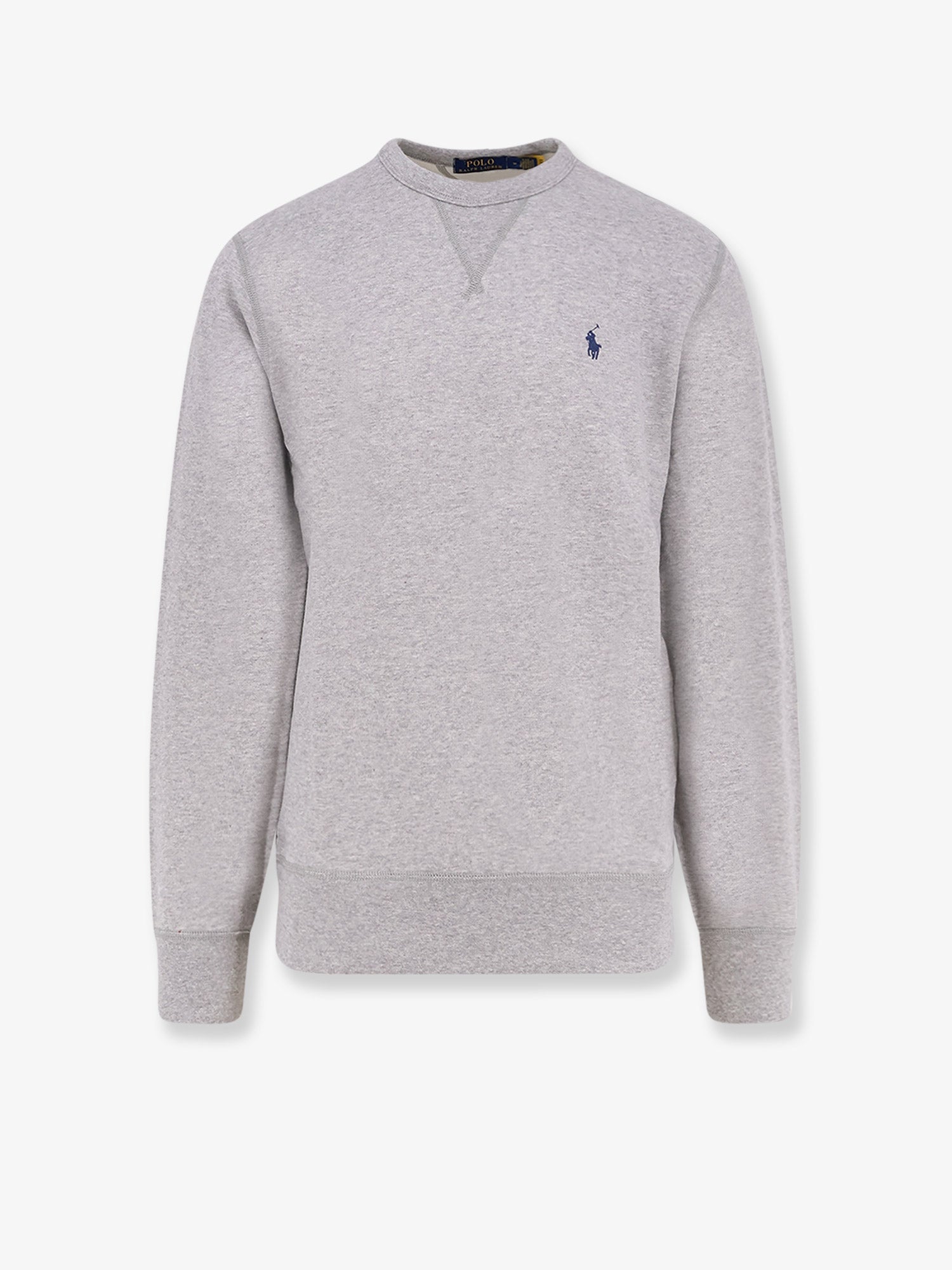 Cotton-Blend Crew Neck Sweatshirt — Gray