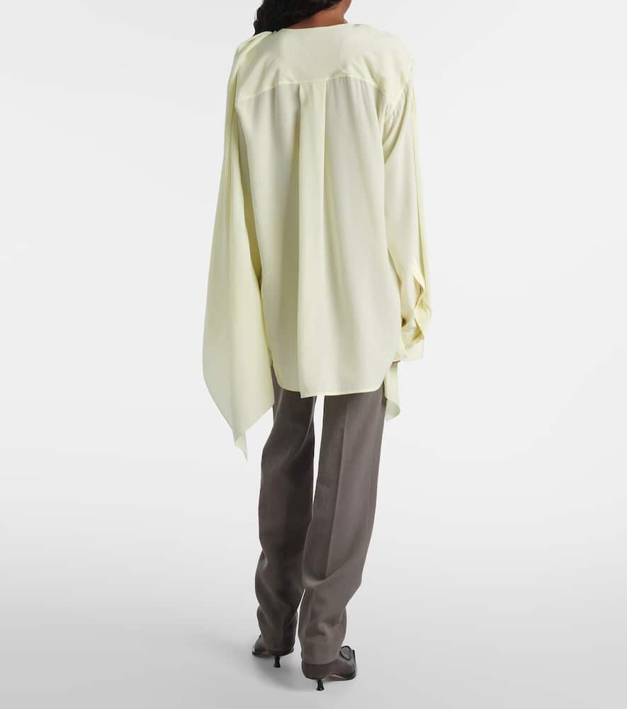 Kiki draped silk blouse
