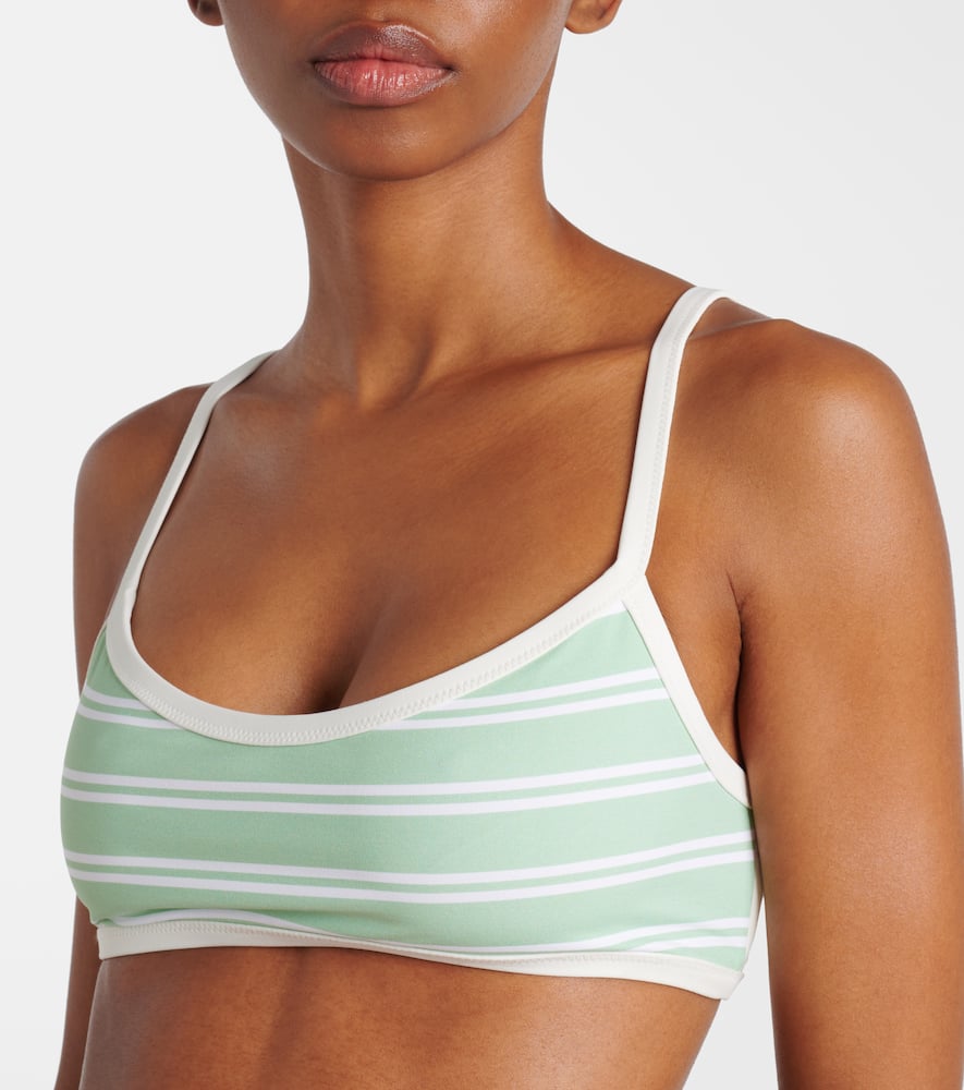 Ligne striped bikini top