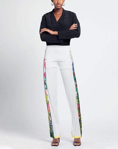 Z. o.e. Zone Of Embroidered Woman Pants White Size S Viscose, Polyamide, Polyester, Cotton, Elastane