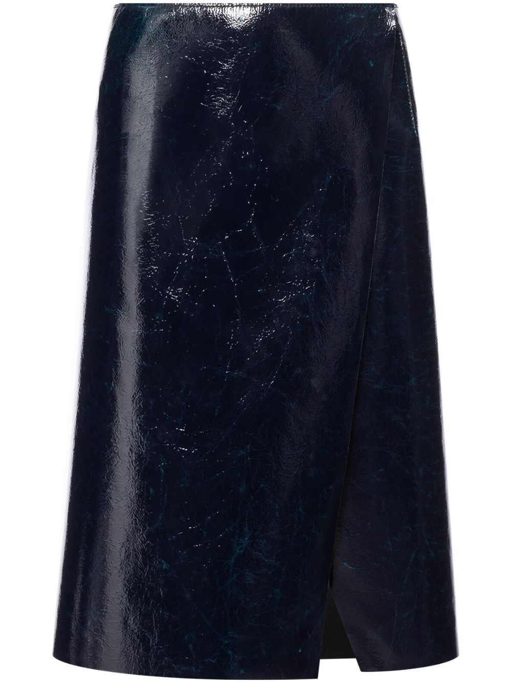 Glossy A-line skirt - Blue
