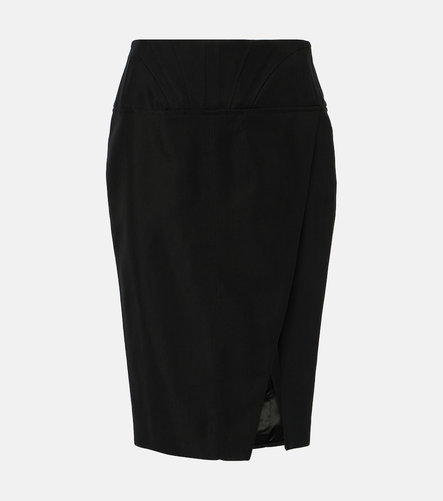 High-rise pencil skirt