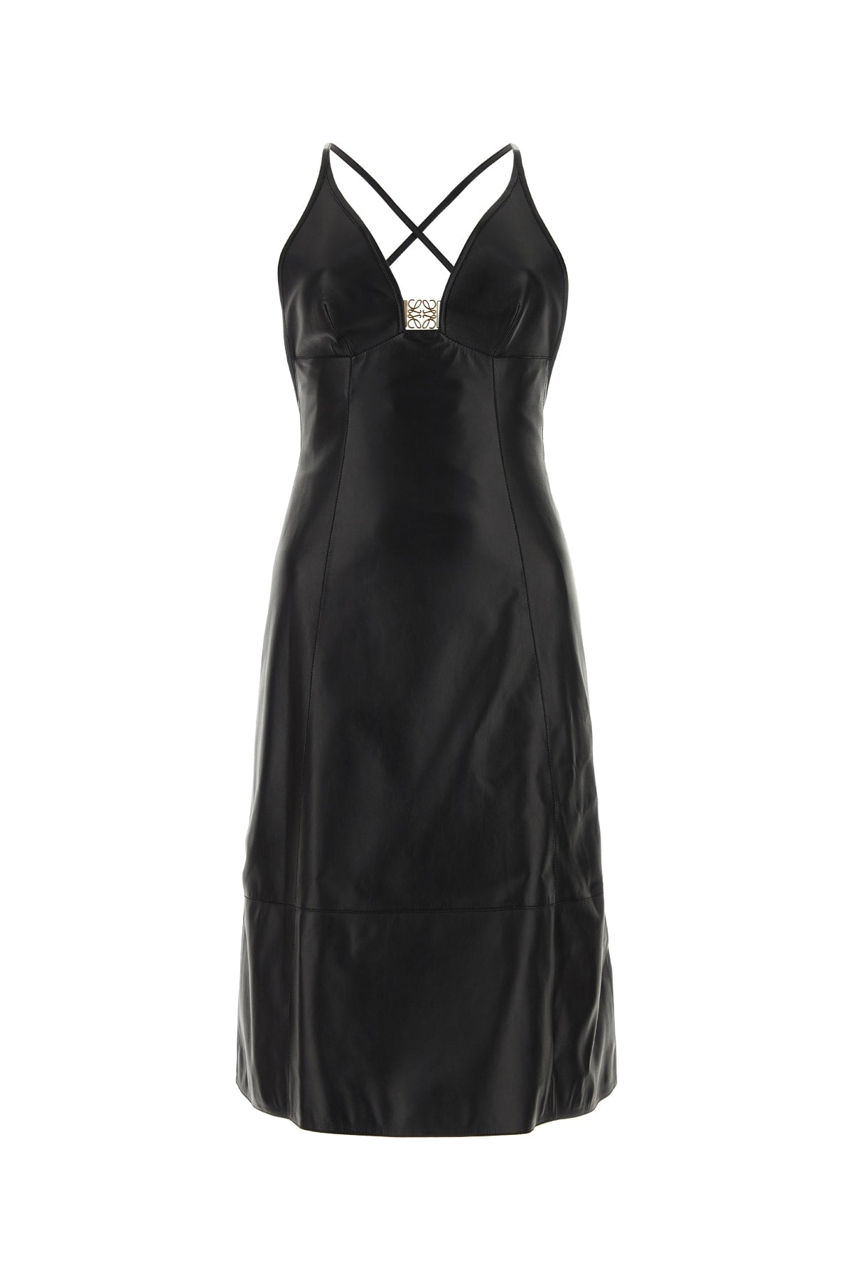 Sleeveless A-Line Dress — Black