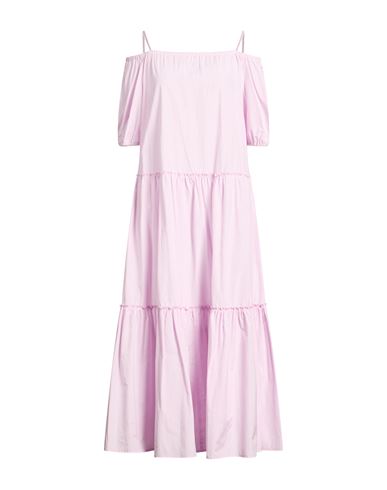 Woman Maxi dress Lilac Size 2 Cotton, Polyester