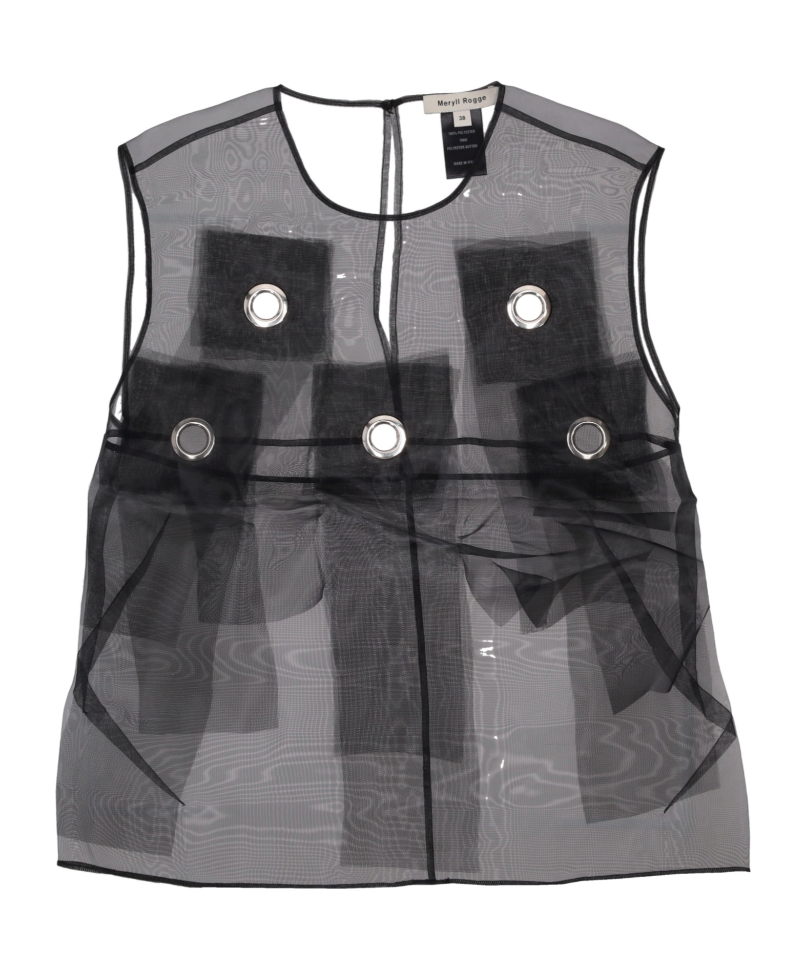 Eyelets fringes top