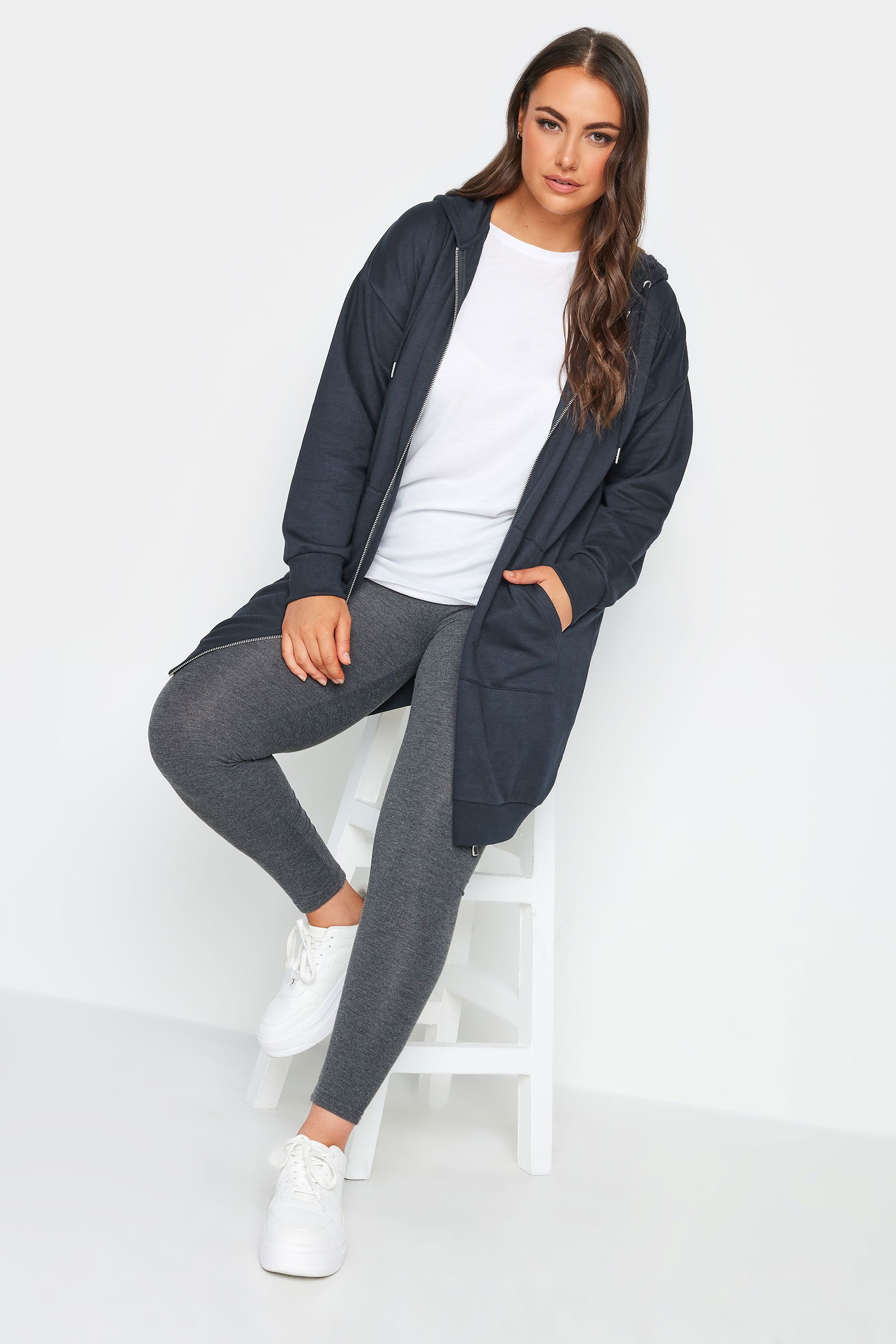 Longline Zip Hoodie