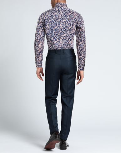 Man Shirt Blue Size 16 Cotton, Elastane