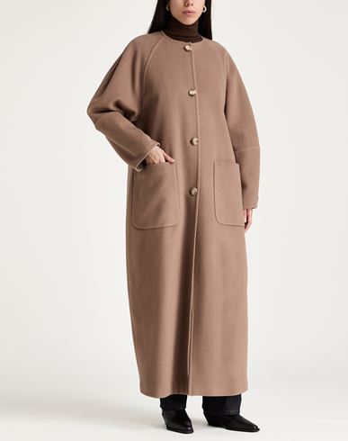 Chocolat Woman Coat Light brown Size 2 Virgin Wool, Viscose, Polyester