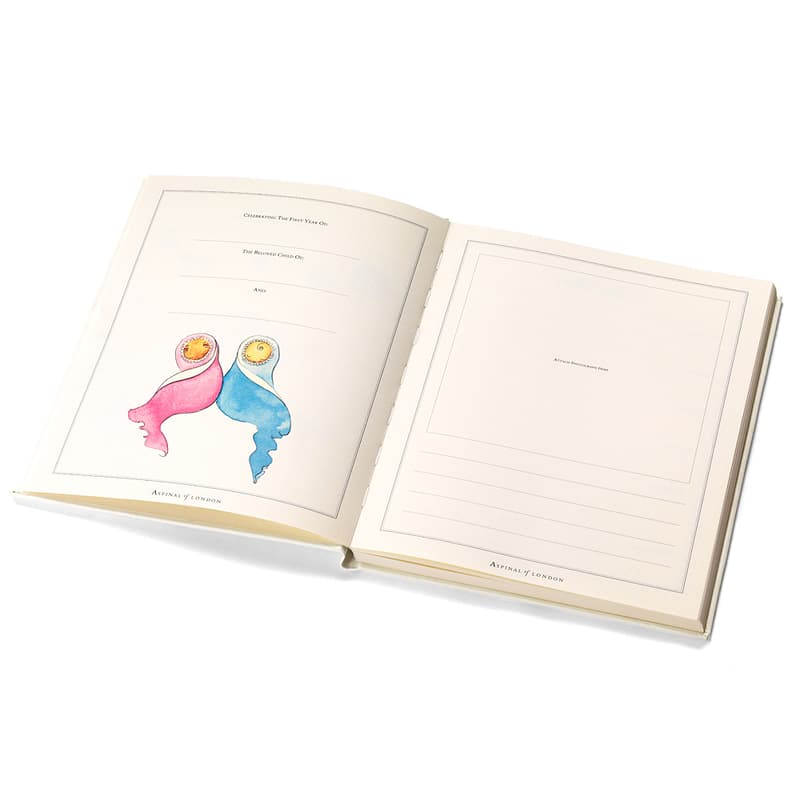 Deluxe Baby Record Book in Smooth Ivory