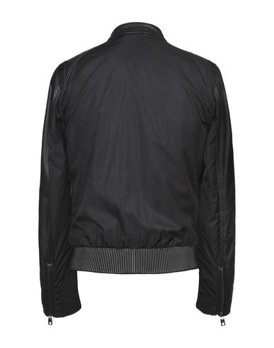 Man Jacket Black Size 38 Nylon, Lambskin