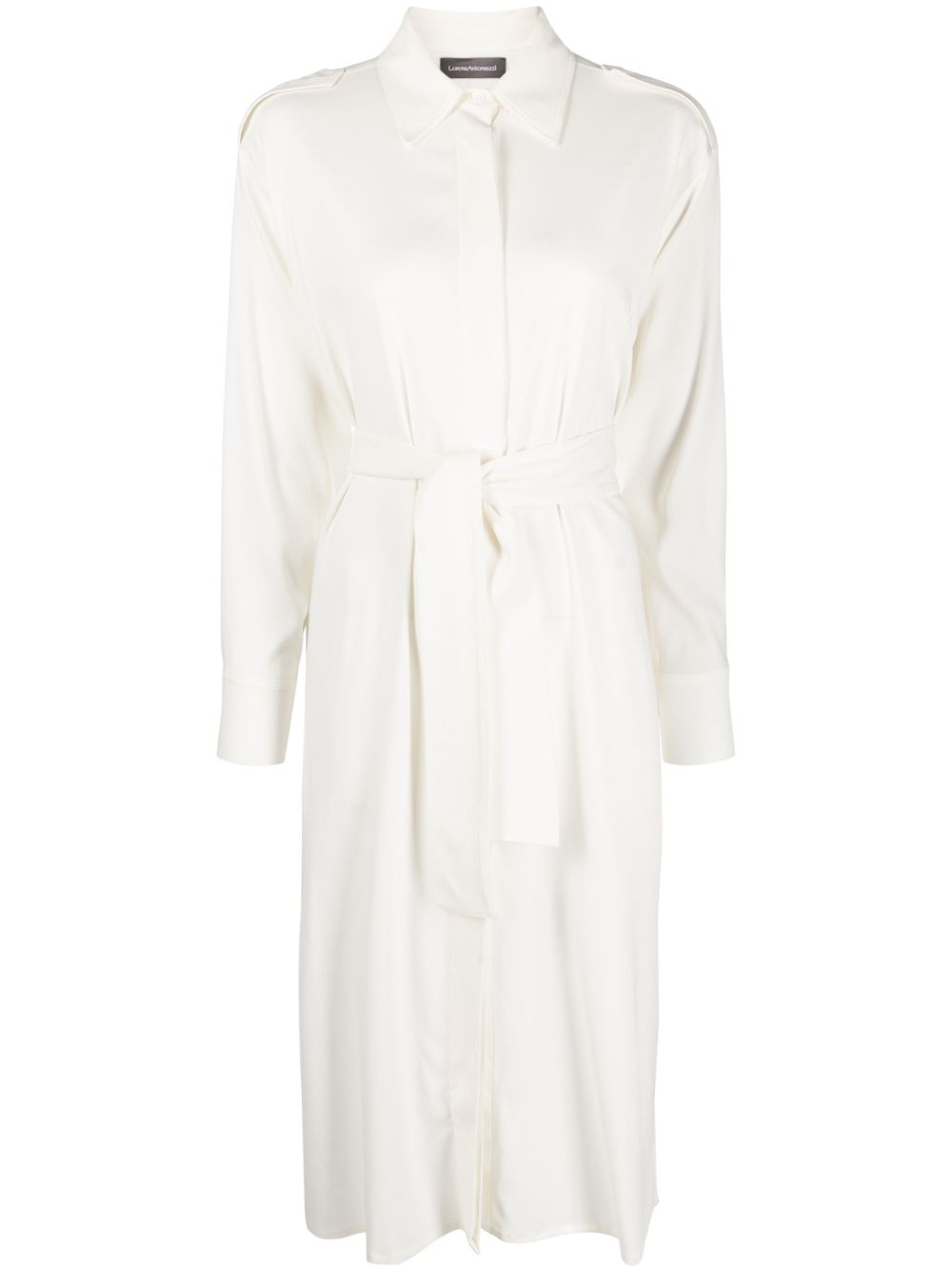 Tied midi shirtdress - Neutrals