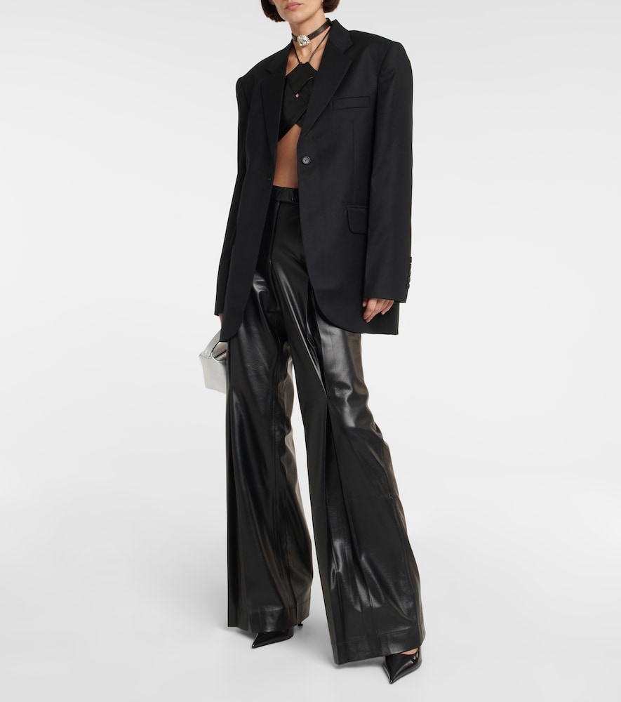 Vortico low-rise wide-leg faux leather pants