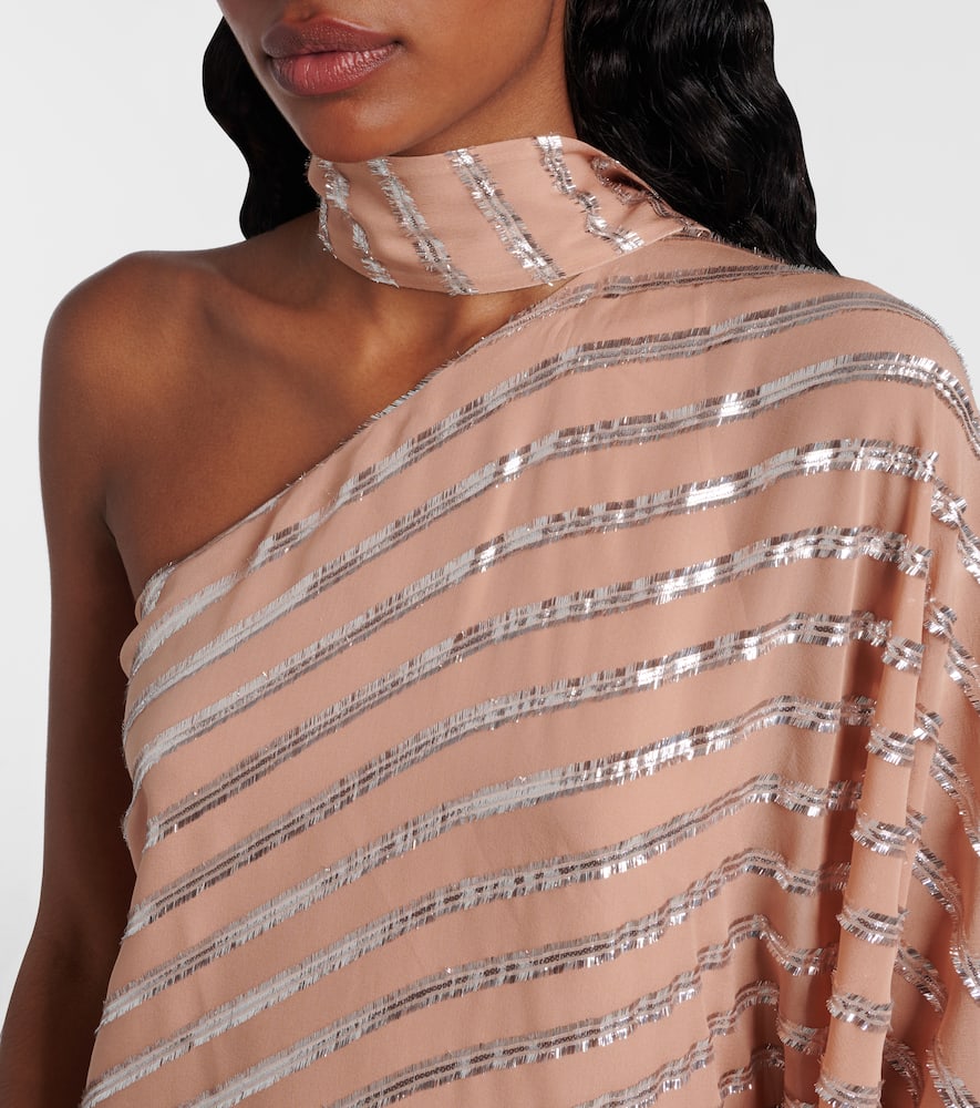 Petra one-shoulder fil coupé maxi dress