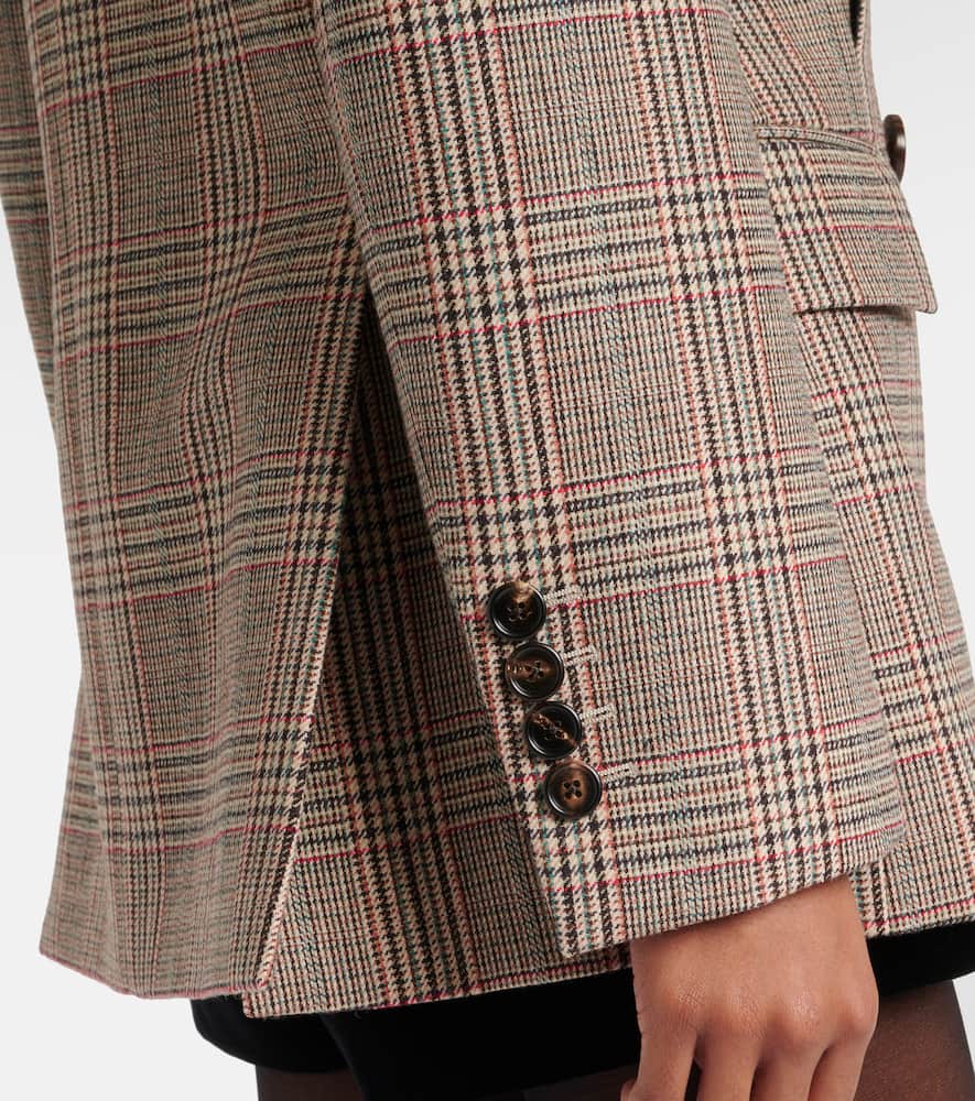 Chloé Prince of Wales check wool-blend blazer