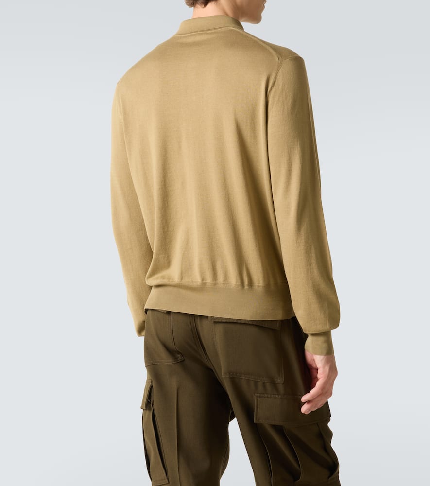 Cotton polo sweater