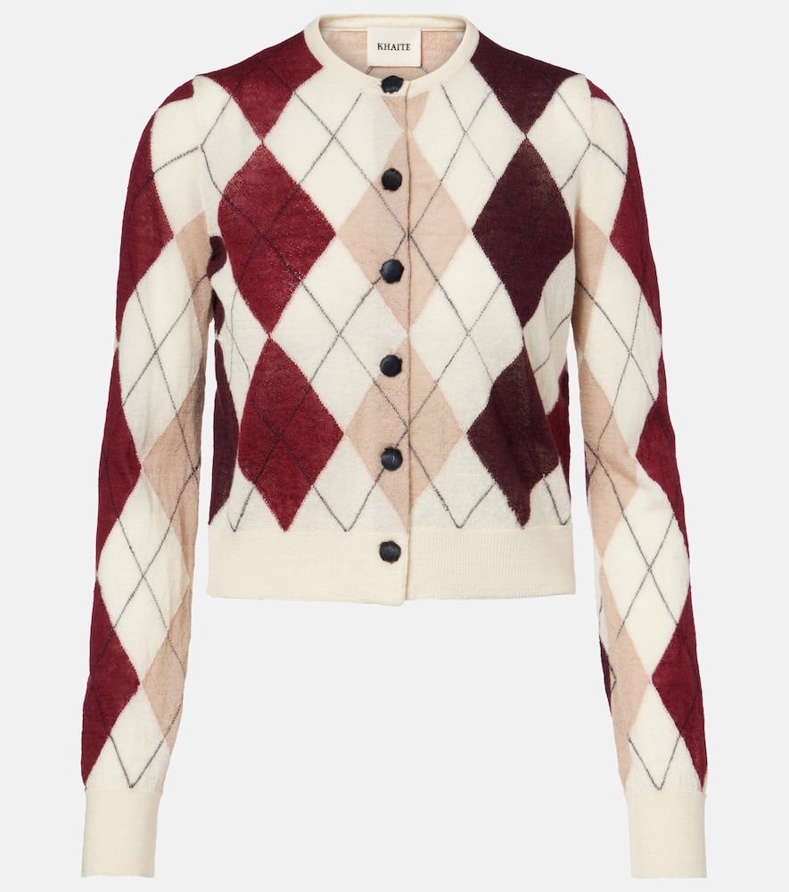 Charli argyle cashmere and mohair cardigan