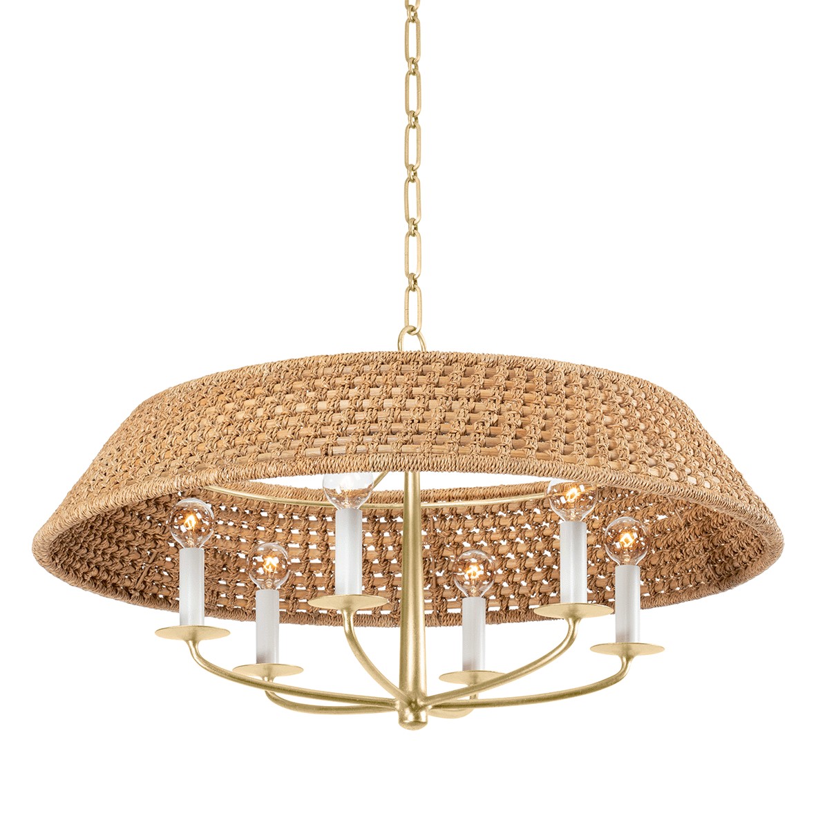 Vintage Gold Leaf Chandelier from the Bradley Collection