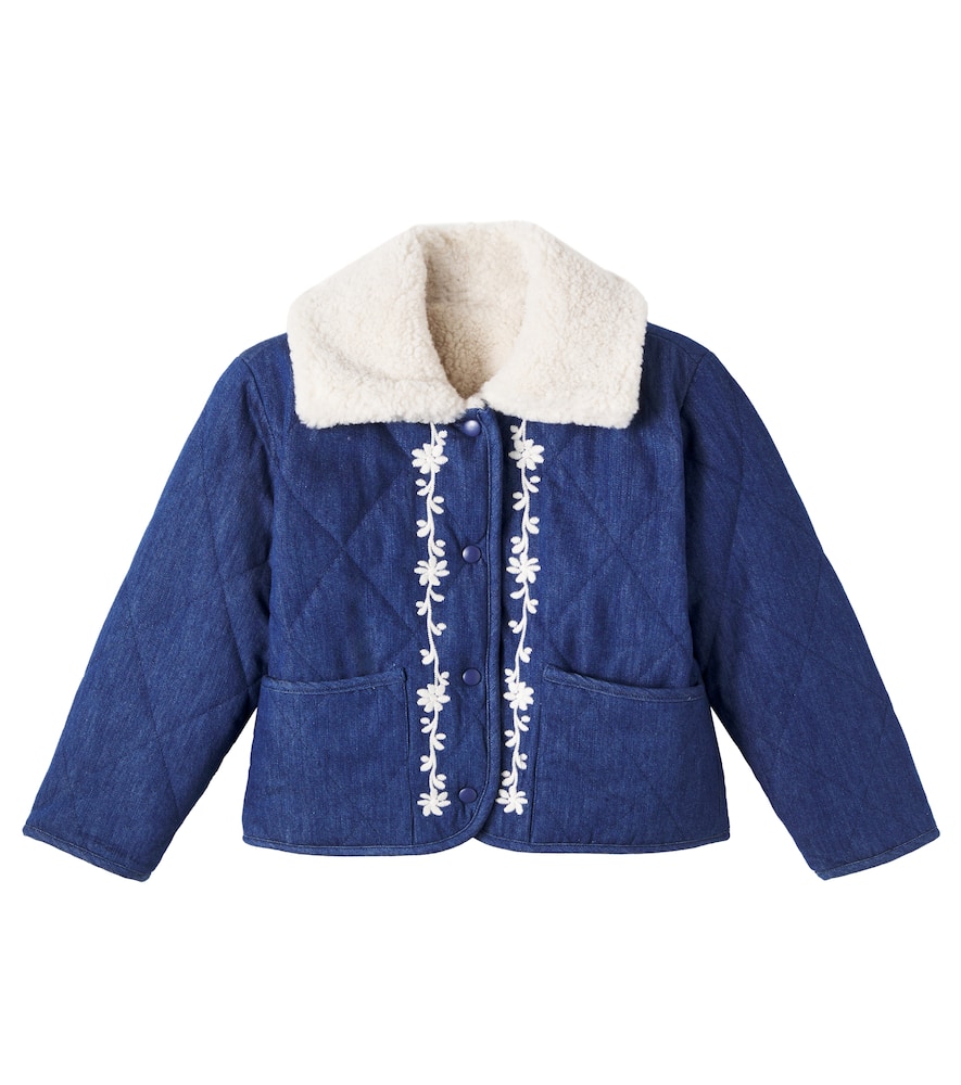 New Anna cotton denim quilted jacket