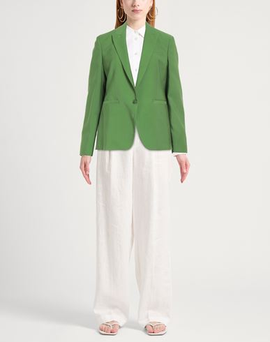 Woman Blazer Green Size 6 Viscose, Polyester