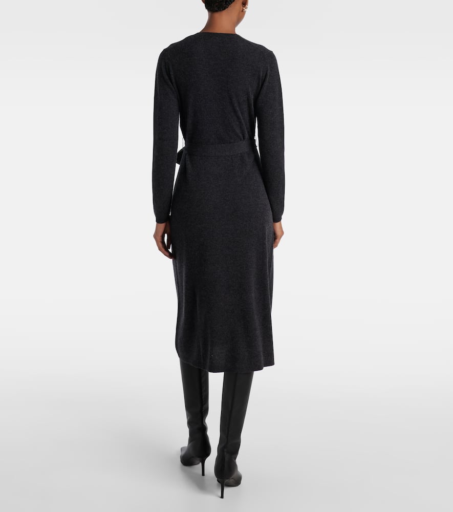 Wool and cashmere wrap dress