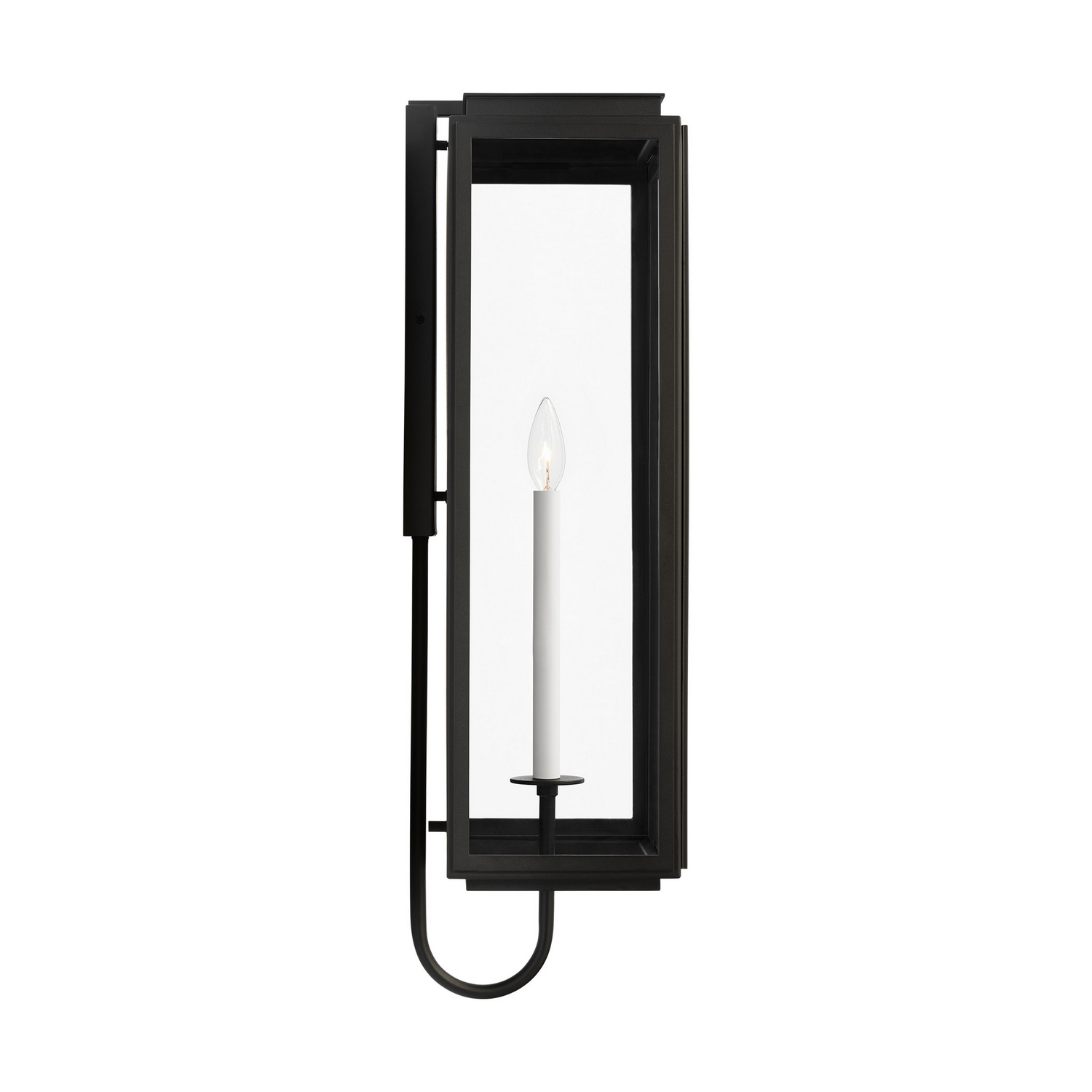 Visual Comfort Studio Edgar Outdoor Wall Light in Textured Black by Lauren Ralph Lauren