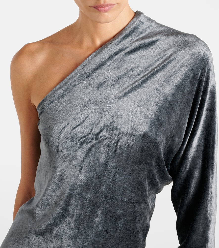 Diana one-shoulder velvet top