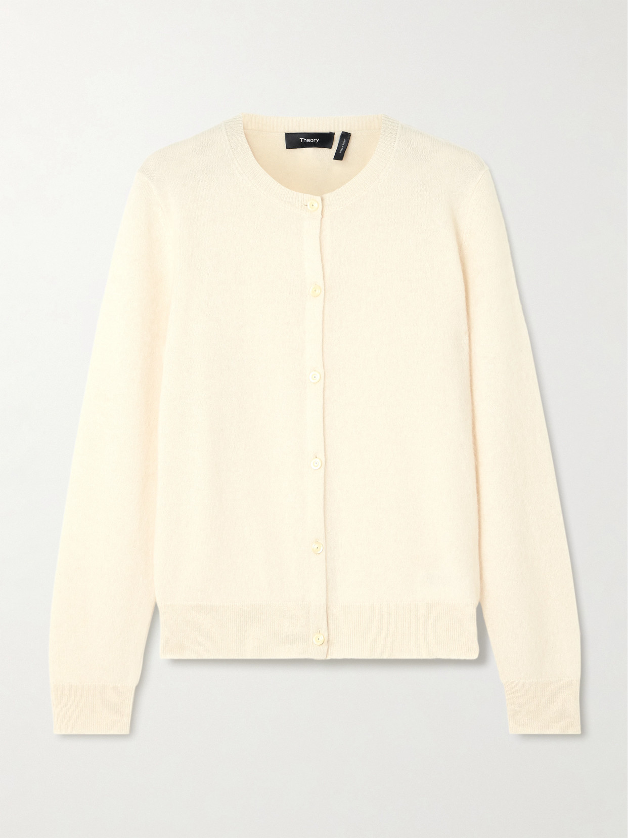 Brushed Cashmere Cardigan - Ivory