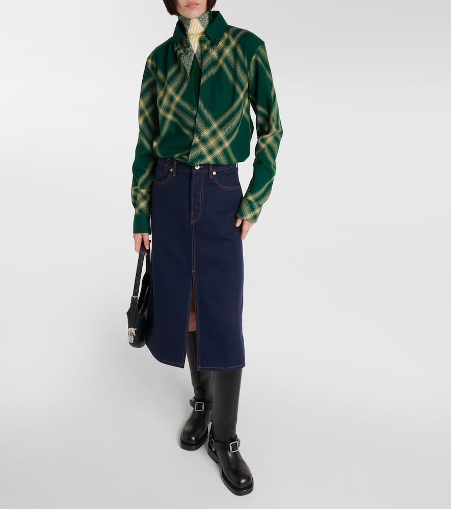 Checked wool shirt