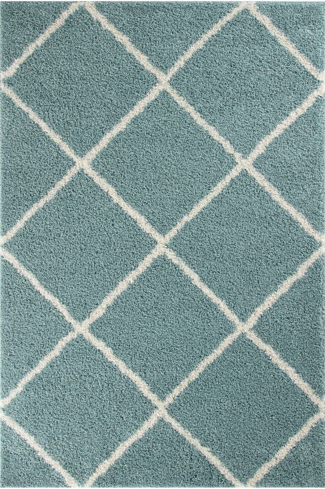 Moroccan Shaggy Rugs and Runners for Living Room Diamond Design