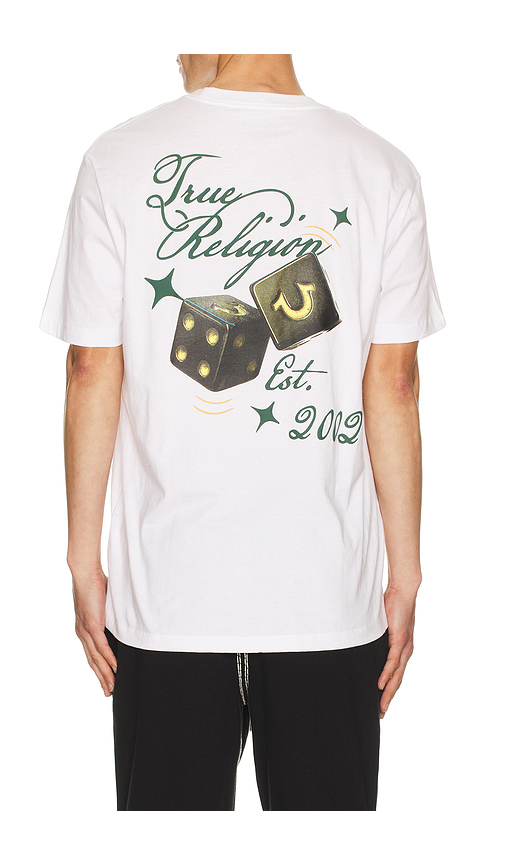 True Religion Dice Tee in White. L. Also in M, S, XL/1X