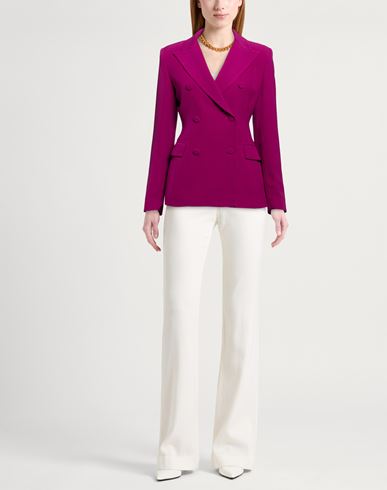Woman Blazer Magenta Size 12 Polyester, Elastane, Acetate, Viscose