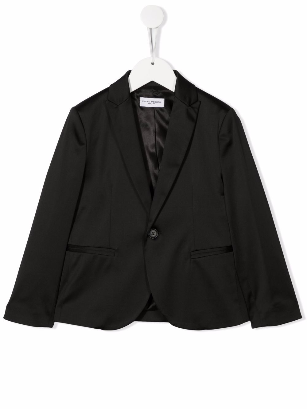 Fitted single-breasted blazer - Black