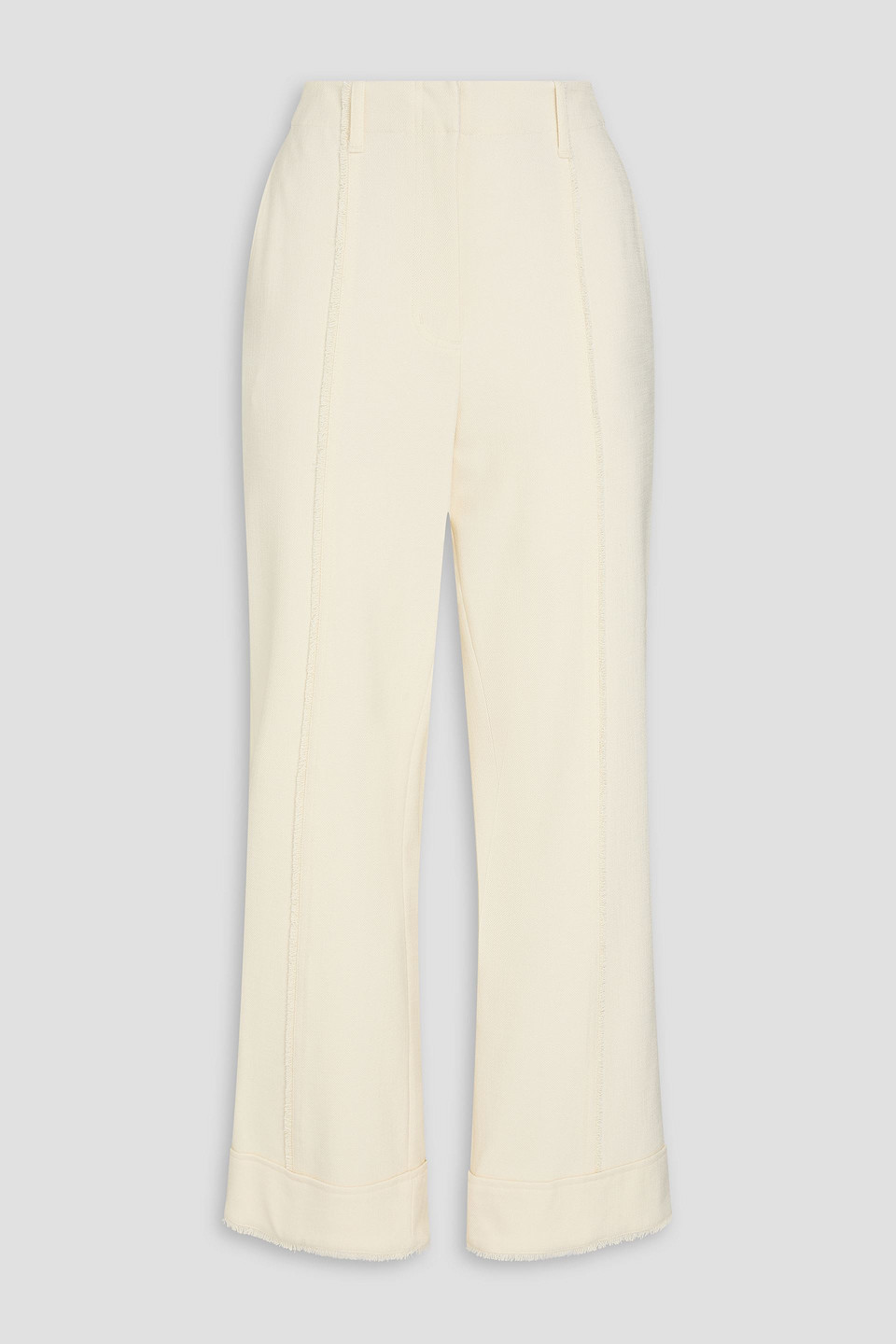 Sully cropped wide-leg twill pants - White - US 8