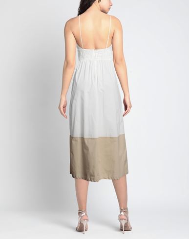 Woman Midi dress White Size 2 Cotton, Elastane