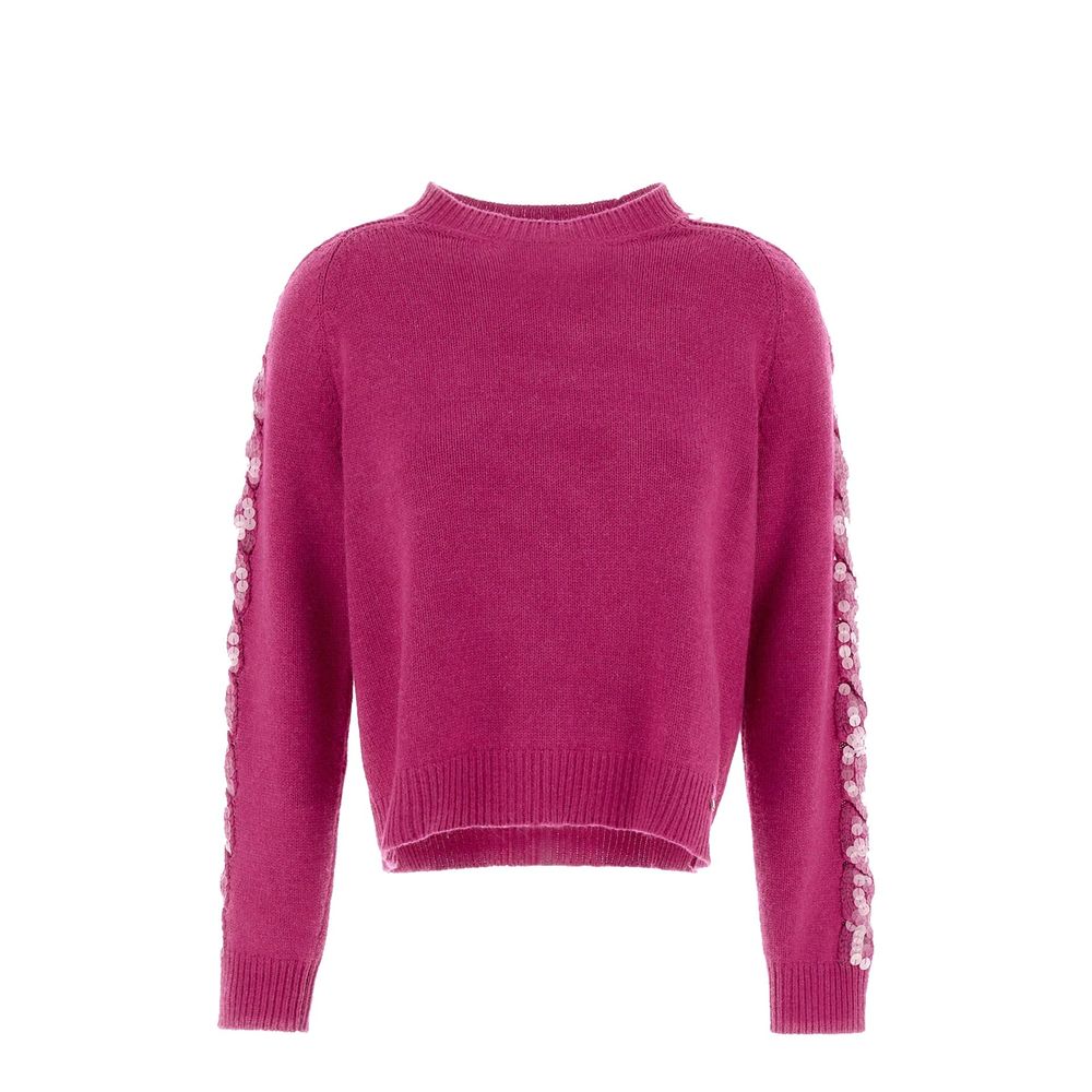 Beaded Cashmere Sweater — Pink