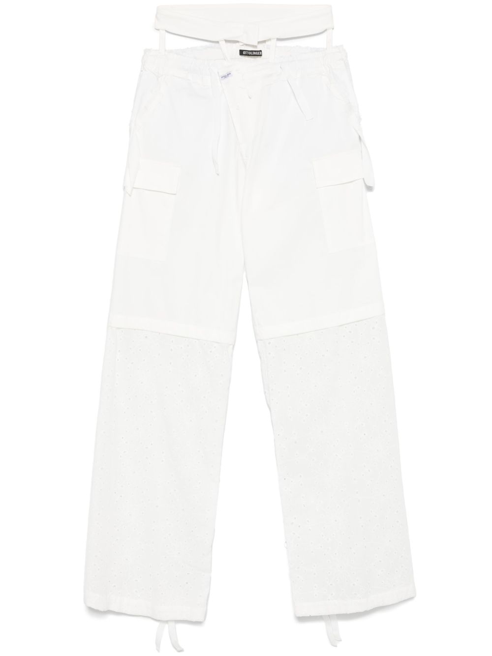 Baggy cargo trousers - White