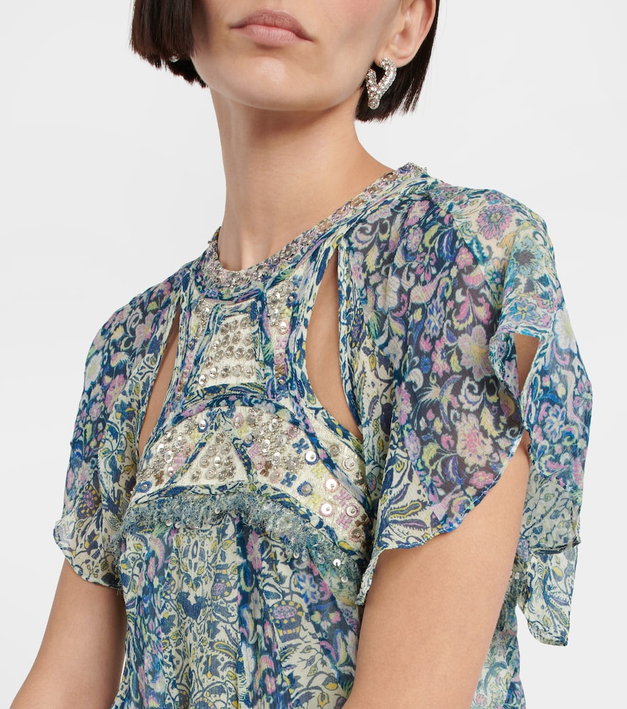 Isabel Marant Odile printed silk minidress