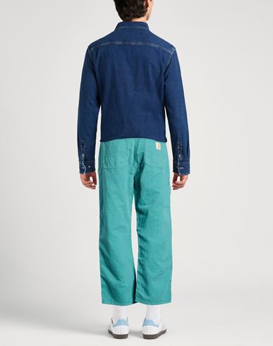 Man Pants Emerald green Size XS Cotton, Linen