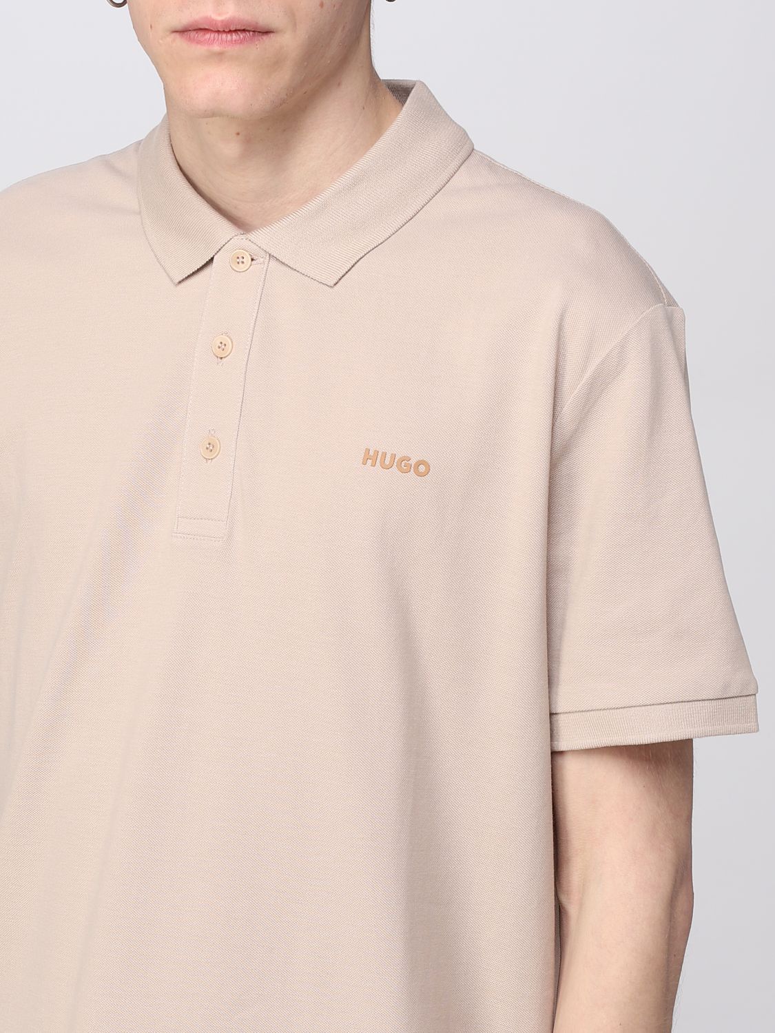 Polo Shirt Men color Beige