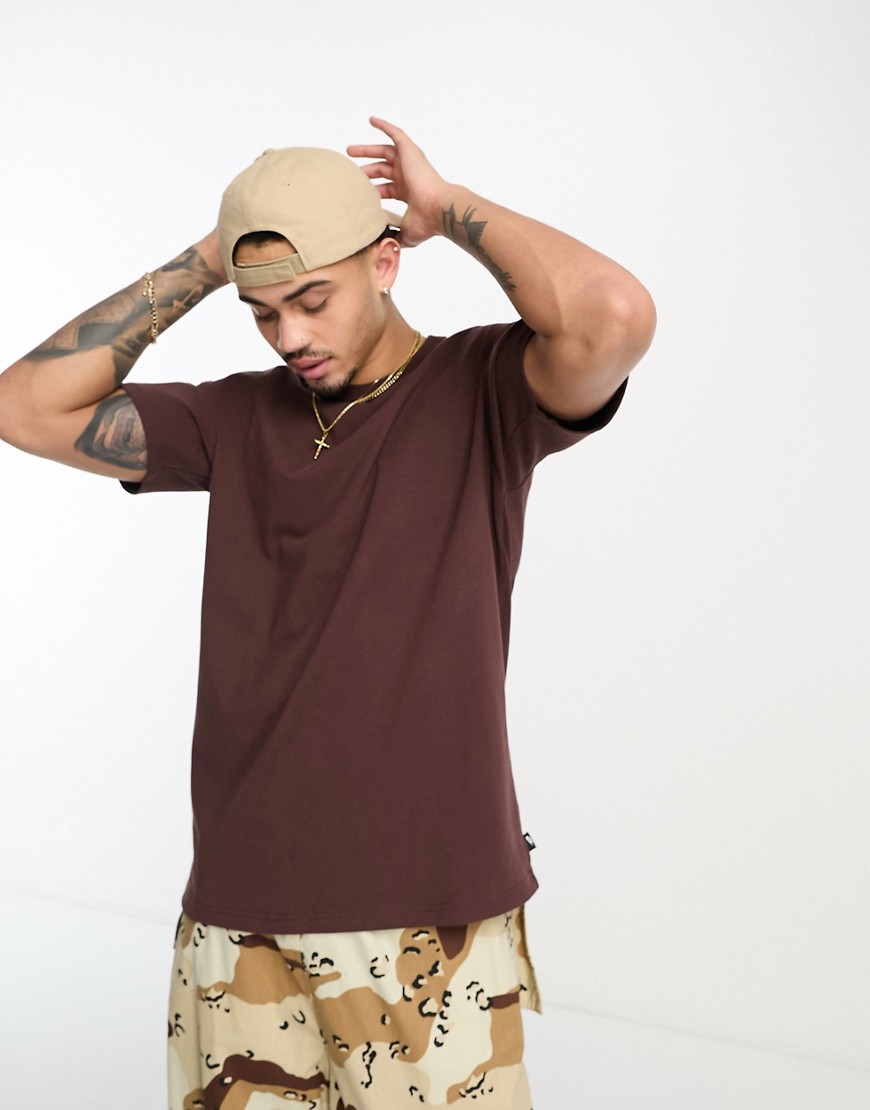 Premium Essentials oversized T-shirt in brown