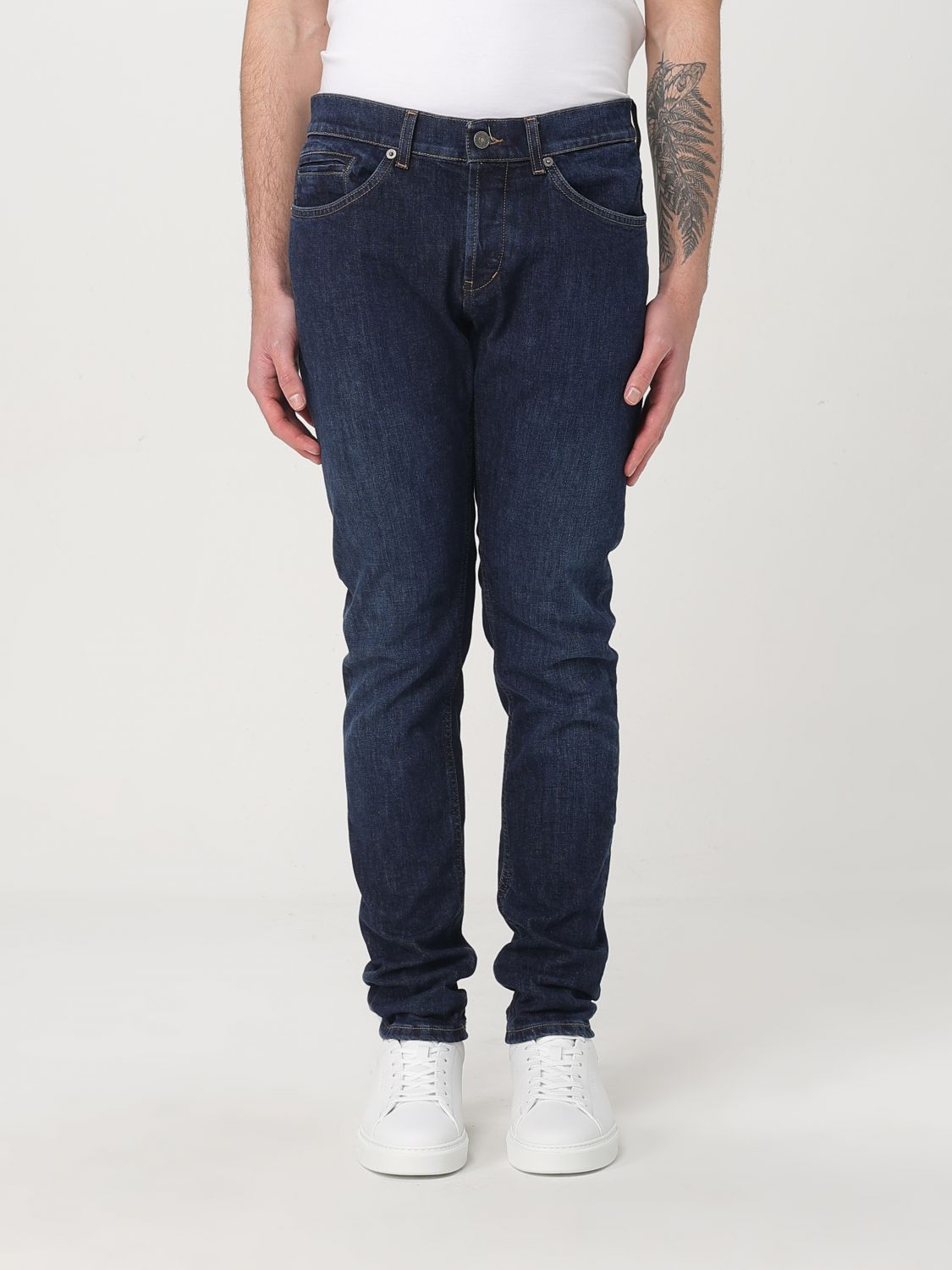 Pants Men color Denim