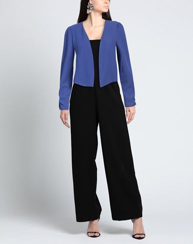 Woman Blazer Blue Size 12 Polyester, Elastane