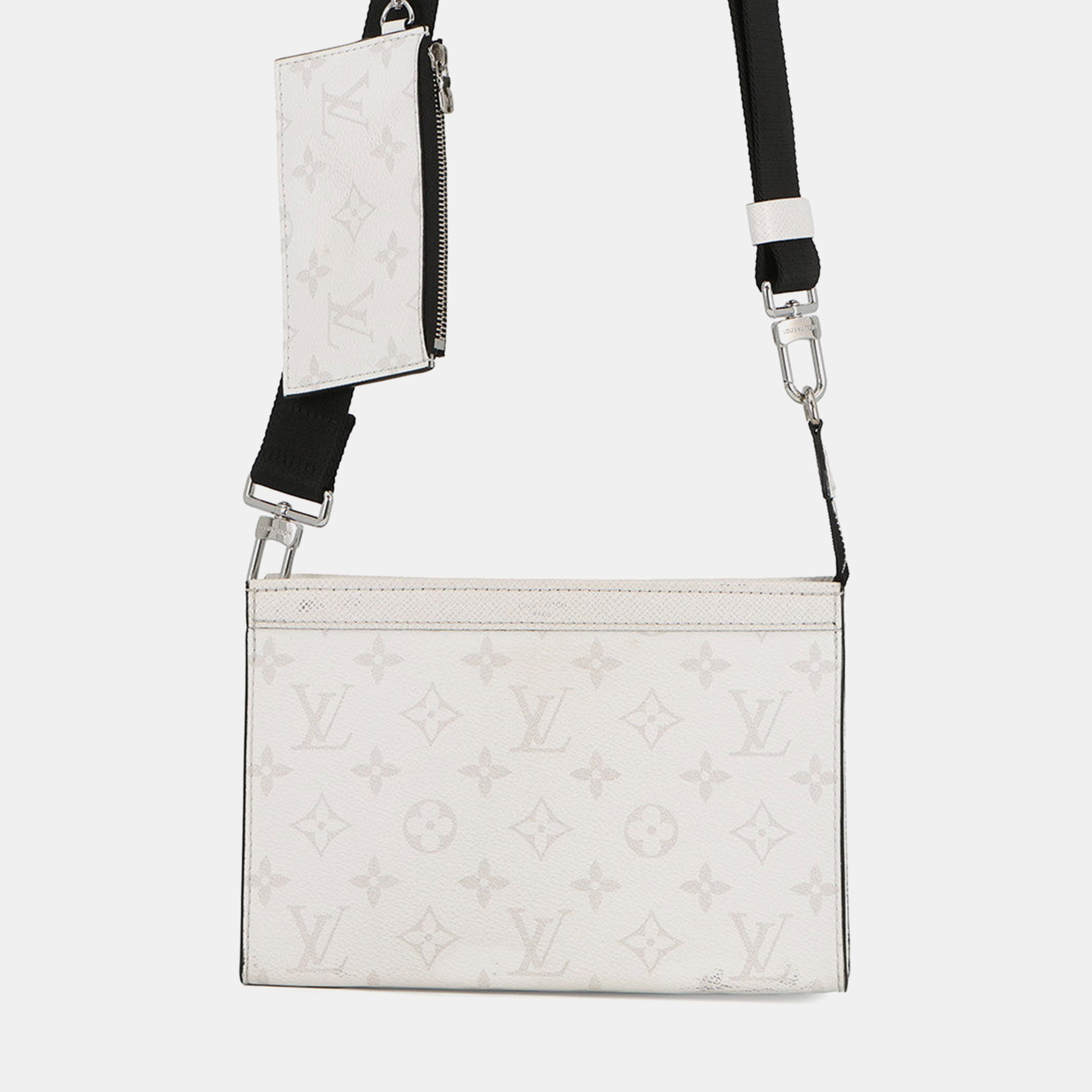 Louis Vuitton Gaston Wearable Wallet Taigarama Optical White Monogram Taiga Leather