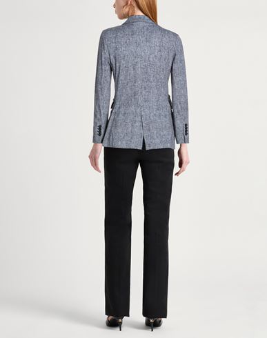 Woman Blazer Navy Size 8 Cotton, Elastane