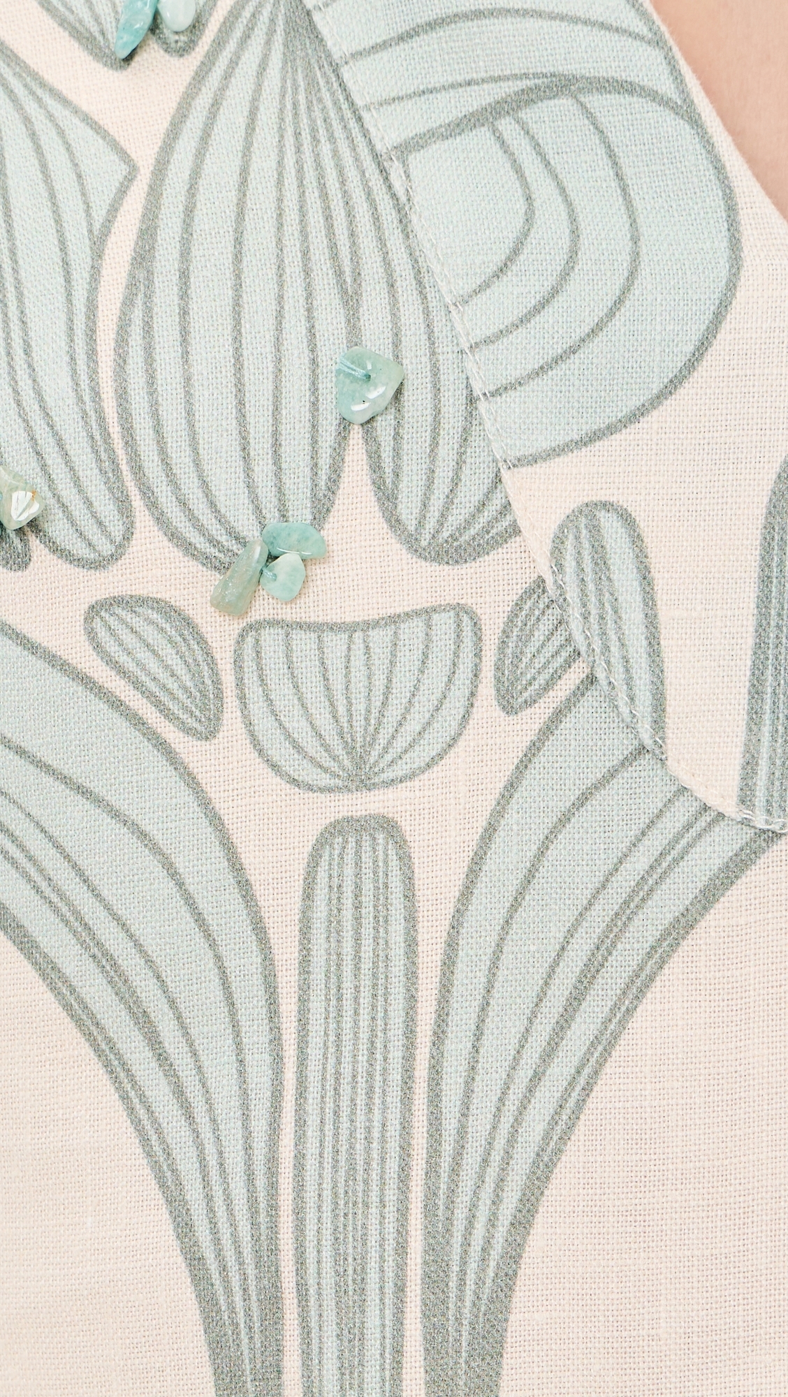 Aziza Mia Embroidered Mini Tunic Mint Mosaique