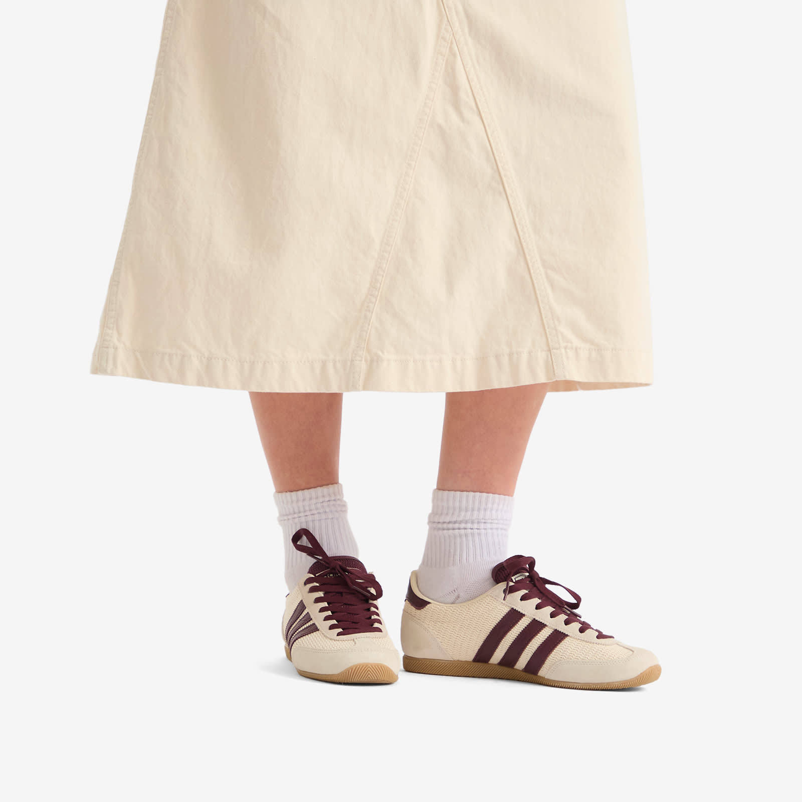 Women's Japan W Sneaker Cream White/Maroon/Gum