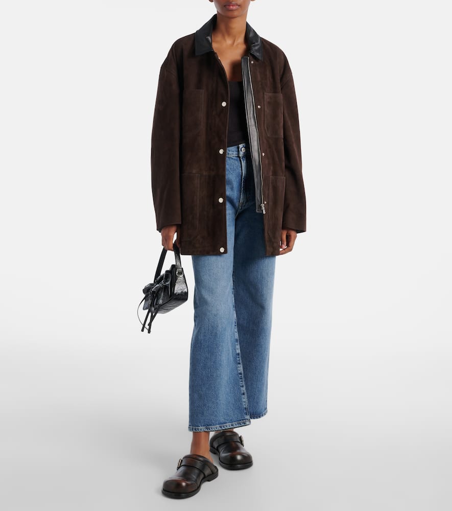 Harper Crop mid-rise wide-leg jeans