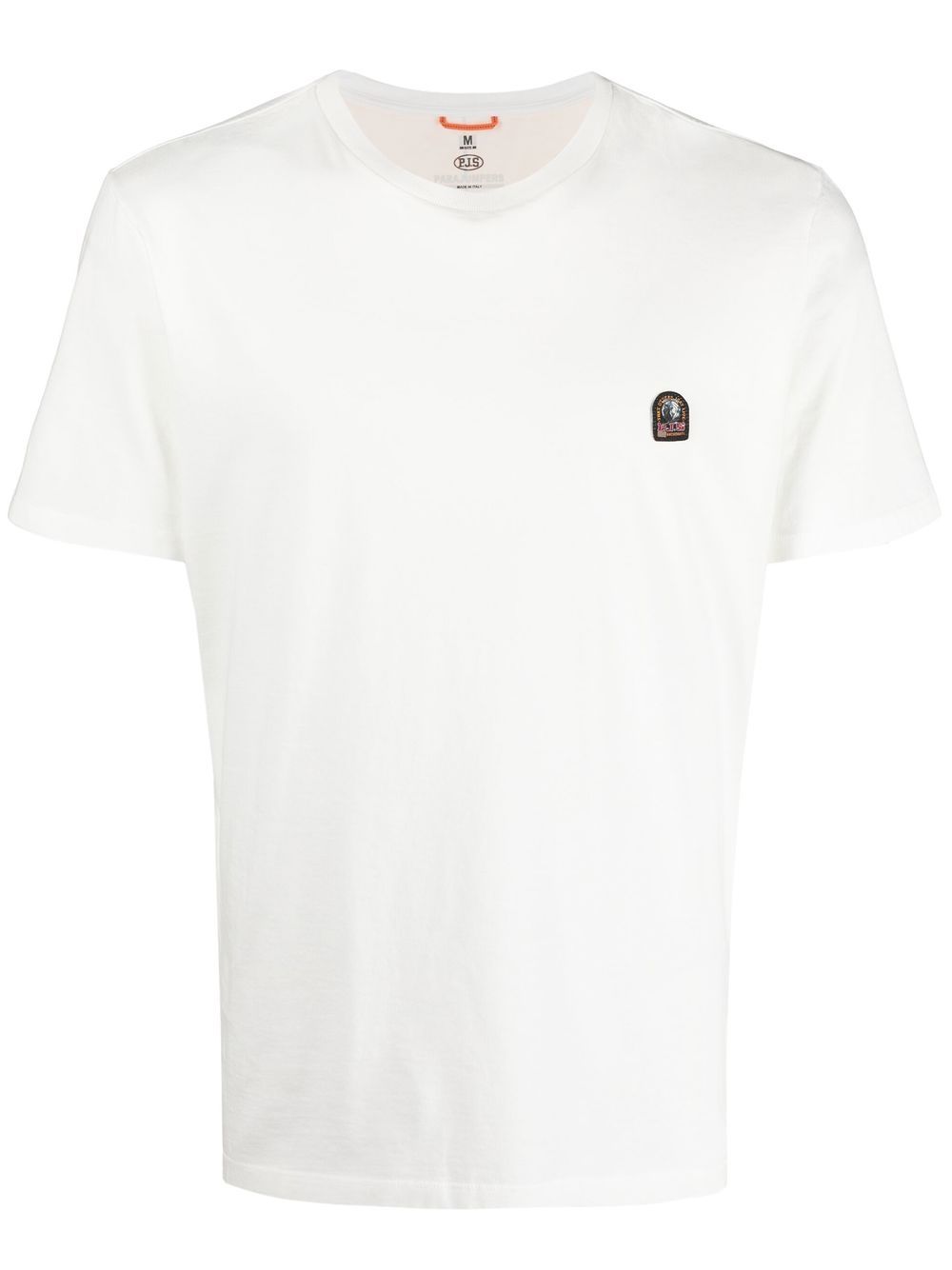 Logo-patch crew neck T-shirt - White