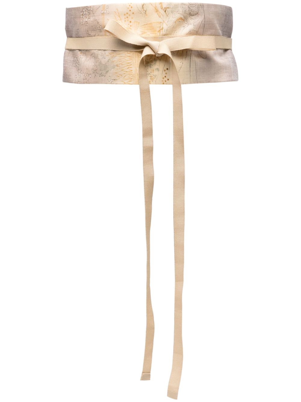 Country-print chambray belt - Neutrals